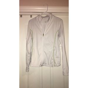 White Work Out Zip-Up
